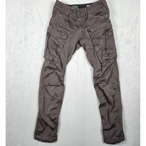 G Star Pants Mens 30x34 (Fits 31x32) Gray Rovic Zip 3D Straight Tapered Cargo